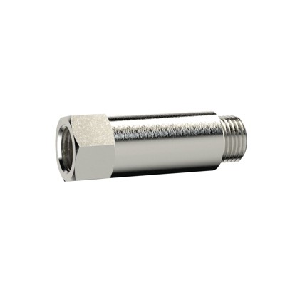 RIEGLER® - Verlängerungsstück, lang, G 1/4" A, G 1/4" I, SW17, Messing vernickelt, L=35mm