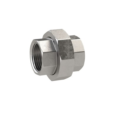 RIEGLER® - <p>lös. Doppelgew.nippel, kon. dicht., Rp 3/4, IG, SW 46, ES 1.4408</p>