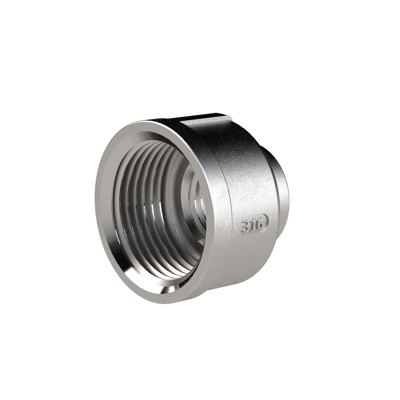 RIEGLER® - Reduziermuffe rund, G 1.1/2" I, G 1" I, Edelstahl 1.4408