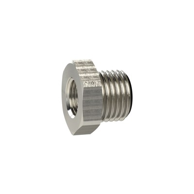 RIEGLER® - Reduziernippel kurz, G 3" A, G 1.1/2" I, SW 95, Messing vernickelt