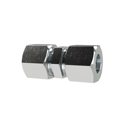 RIEGLER® - Gerade Verschraubung, Rohr-Außen-Ø 16mm, Stahl verzinkt, PN bar 400