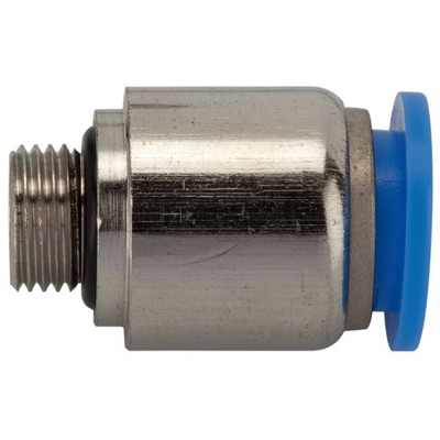 RIEGLER® - Gerade Steckverschraubung »Blaue Serie«, rund, G 1/4" außen Ø 4mm