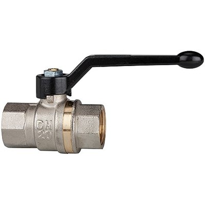 RIEGLER® - Kugelhahn Langgewindeausführung, IG/IG, Messing vernickelt, Rp 3/4"