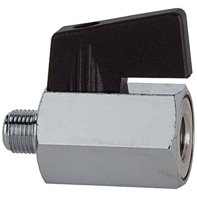 RIEGLER® - Mini-Kugelhahn, glatte Oberfläche, Messing vernickelt, G 3/4" I/A, DN 13,5