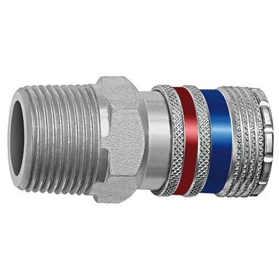 RIEGLER® - Sicherheitskupplung NW 10, Stahl/Messing verzinkt, R 3/8" A