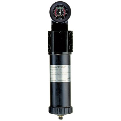 RIEGLER® - Aktivkohlefilter mit Differenzdruckmanometer, 0,005 mg/m³, G 2"