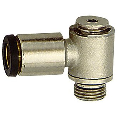 RIEGLER® - L-Steckverschraubung »click-clock«, drehbar, G 1/8" A, Schlauch -Ø 5