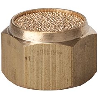 RIEGLER® - Sinterbronce-Schalldämpfer, flach, G 1/4" I, SW 16