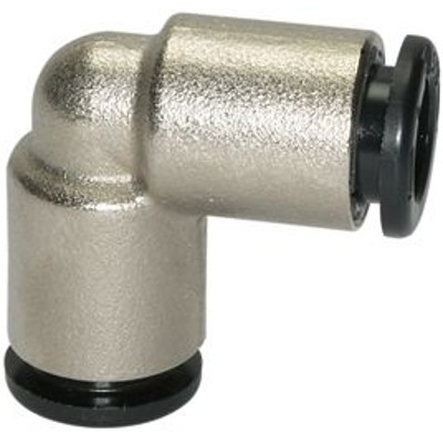 RIEGLER® - L-Steckverbindung »click-clock« Schlauch-Außen-Ø 6mm, Messing vernickelt