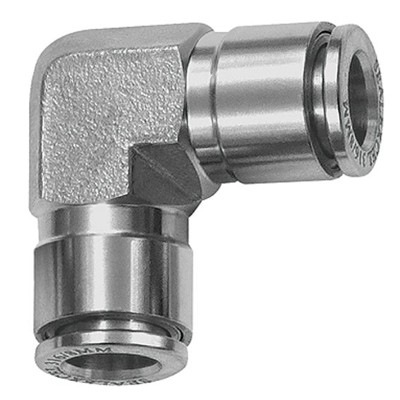 RIEGLER® - L-Steckverbindung, für Schlauch-Außen-Ø 12, Edelstahl 1.4404