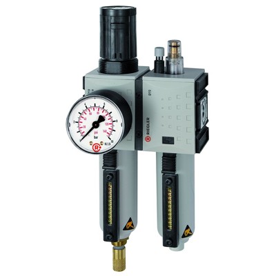 RIEGLER® - Wartungseinheit 2-teilig »FUTURA«, Metallbehälter, BG 1, G 1/4", 0,5-16 bar, VA