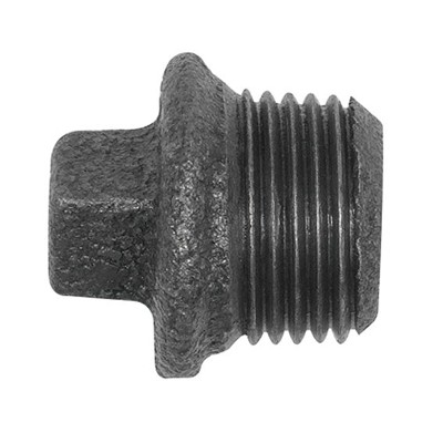 RIEGLER® - Stopfen 290, mit Rand, R 1/2" A Temperguss schwarz