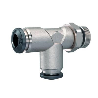 RIEGLER® - T-Steckverschraubung »universal short« L-Form, drehbar 3/8", Schlauch 10