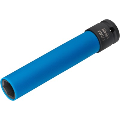 VIGOR® - VIGOR Schlagschrauber Steckschlüsseleinsatz SW 17 ∙ 150 mm ∙ V5930 ∙ Vierkant12,5 mm (1/2 Zoll) ∙ Außen Sechskant Profil ∙ 17 mm