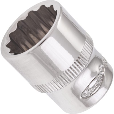 VIGOR® - VIGOR Doppelsechskant Steckschlüsseleinsatz ∙ V7514-14 ∙ Vierkant6,3 mm (1/4 Zoll) ∙ Außen Doppel-Sechskant Profil ∙ 14 mm