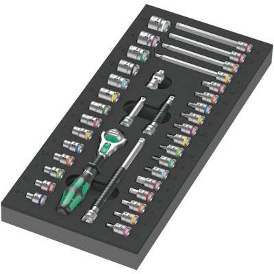 Wera® - 9720 Schaumstoffeinlage 8000 A Zyklop Knarre 1/4&quot, Set 1, 37-teili