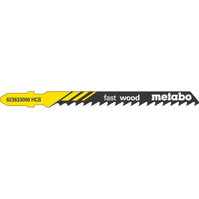 metabo® - Stichsägeblatt "fast wood" 74 x 4,0mm, HCS 623712000, 100er-Pack