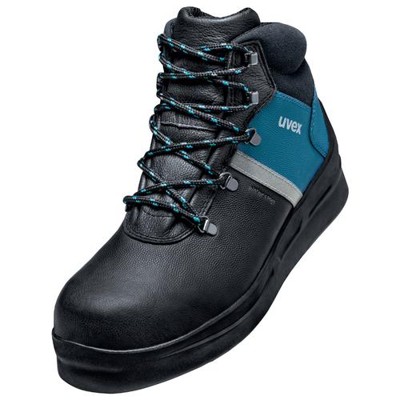 uvex - 3 asphaltpro Stiefel S3 65591 schwarz/blau, Weite 10, Größe 44