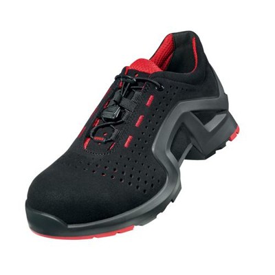 uvex - 1 support Halbschuhe S1 85127 schwarz/rot, Weite 10, Größe 47