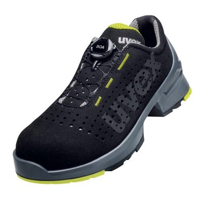 uvex - 1 Halbschuhe S1 65657 schwarz/gelb, Weite 10, Größe 45