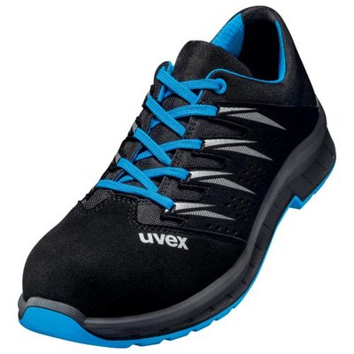 uvex - 2 trend Halbschuhe S1P 69371 schwarz/blau, Weite 10, Größe 44