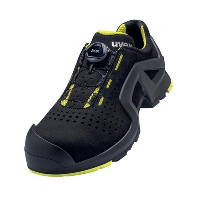 uvex - 1 support Halbschuhe S1P 65681 schwarz/gelb, Weite 10, Größe 36