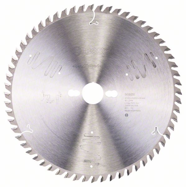 BOSCH Kreissägeblatt Expert for Wood, 250 x 30 x 3,2 mm, 60