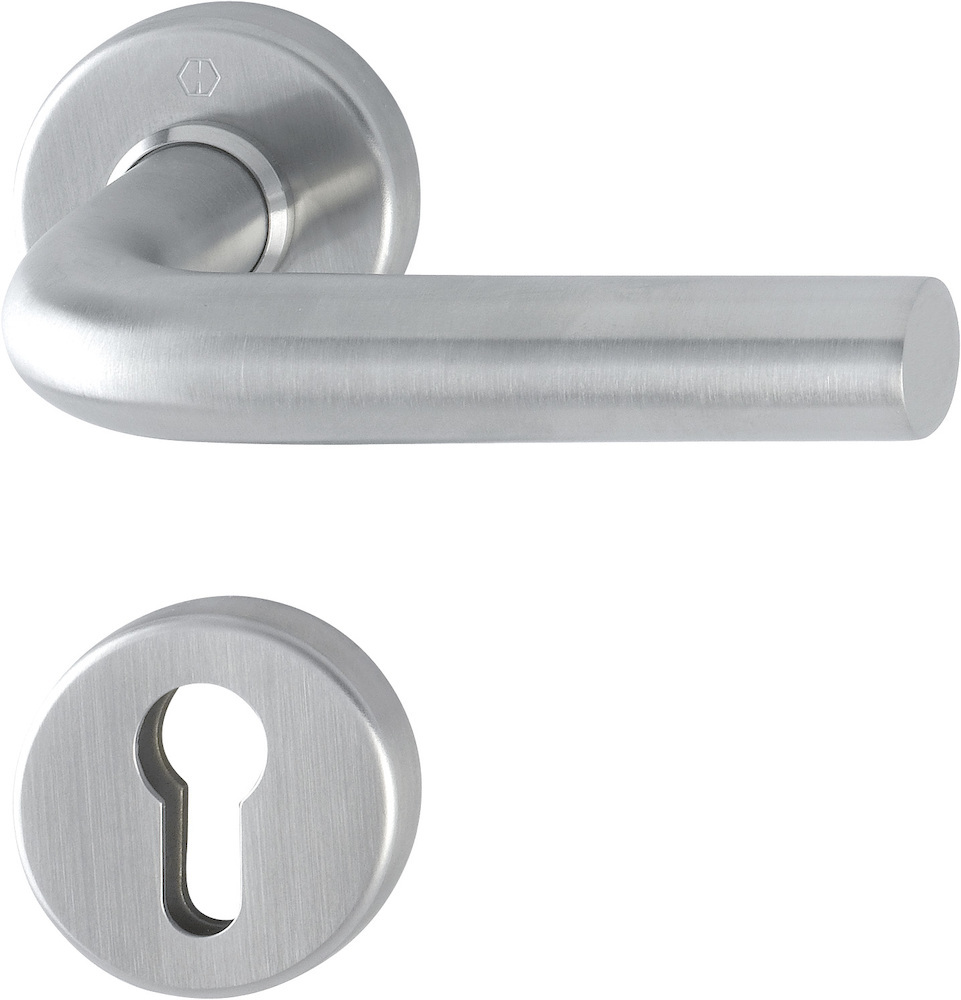 HOPPE® Drücker-Halbgarnitur mit Rosetten Bonn E150Z/42/42S, Edelstahl, 3332123