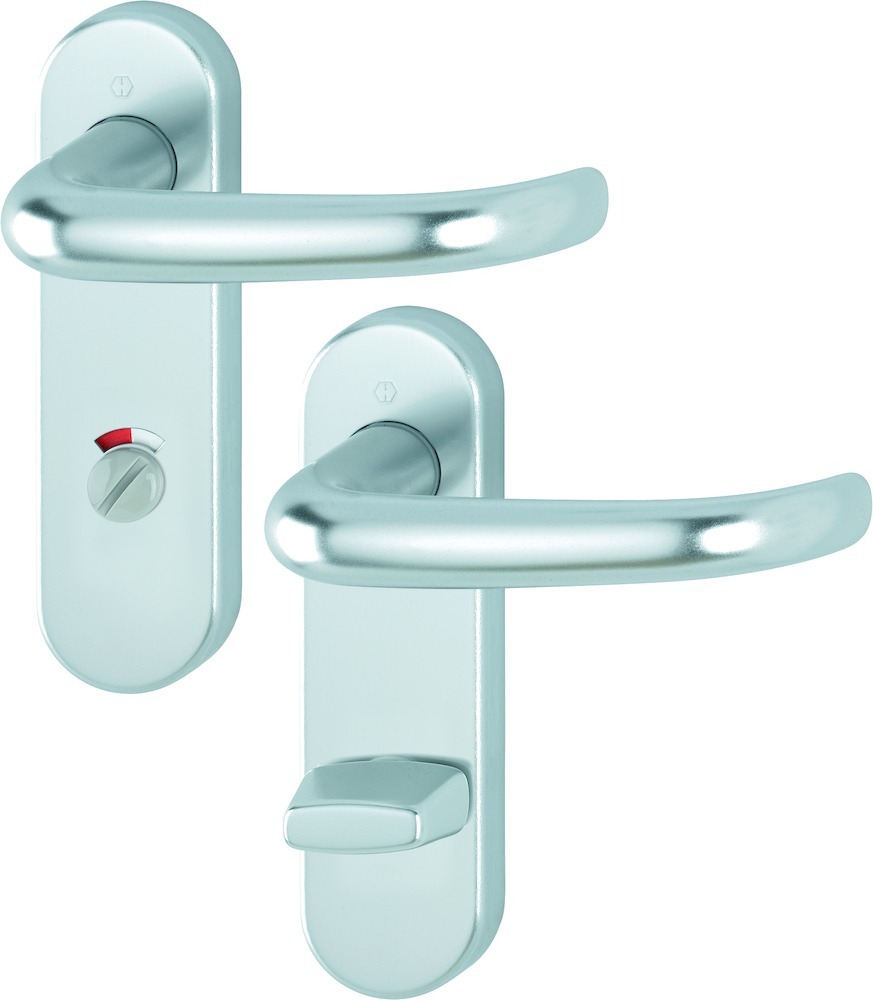 HOPPE® Drückergarnitur mit Kurzschild San Francisco 1301/353KH, Aluminium, 10725419
