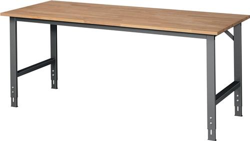 RAU Werktisch Tom B2000xT800xH760-1080mm Arbeitsplatte Buche Gestell anthrazitgrau