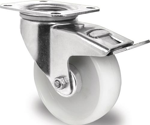Lenkrolle D.125mm Trgf.250kg m.Festst.PA 105x80mm PROMAT