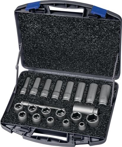 ASW Kraftsteckschlüsselsatz 720 KLS 21 OL 21-tlg.1/2 Zoll kurz u.lang,6-kant ASW