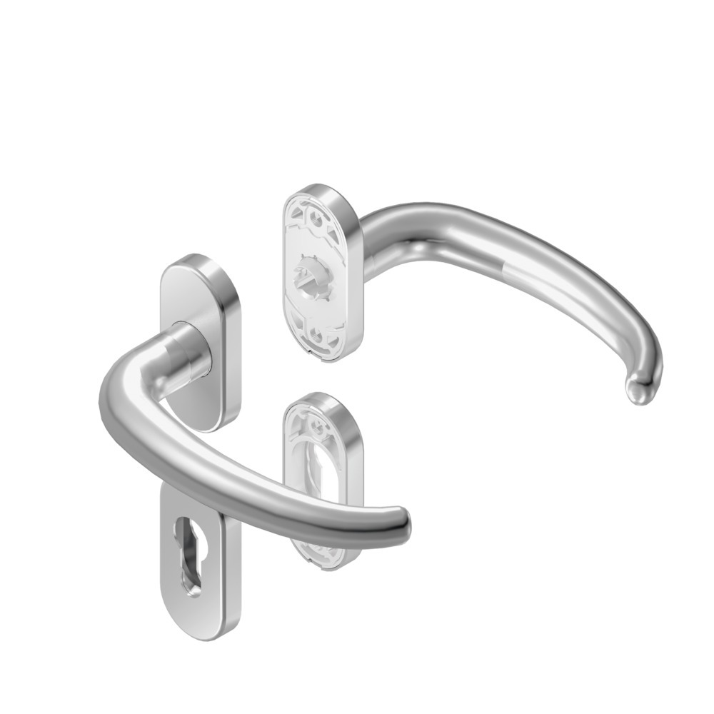 BKS FH Drückergarnitur mit Rosetten TREMOLO B-72030, oval, EV1-Optik