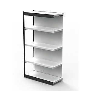 Büro-Regalsystem, mit Rückwand, Regalhöhe 1900 mm, Anbauregal, Breite x Tiefe 1000 x 300 mm.