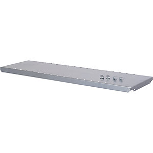 Fachboden für Regal mit farbigen Regalkästen, verzinkt, Breite x Tiefe 1000 x 300 mm.