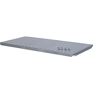 Fachboden für Regal mit farbigen Regalkästen, verzinkt, Breite x Tiefe 1000 x 500 mm.