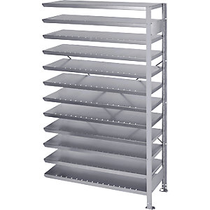 Steckregal für Regalkästen, HxB 1790 x 1000 mm, Anbauregal, Tiefe 300 mm, ohne Kästen.