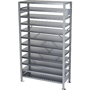 Steckregal für Regalkästen, HxB 1790 x 1000 mm, Grundregal, Tiefe 300 mm, ohne Kästen.