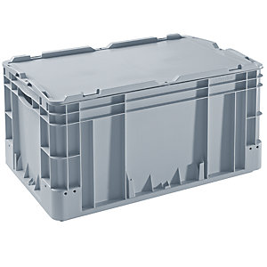 Industriebehälter, Volumen 60 l, LxBxH 600 x 400 x 320 mm, grau.