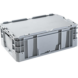 Industriebehälter, Volumen 40 l, LxBxH 600 x 400 x 220 mm, grau.