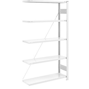 AntiBak®-Steckregal, antibakteriell, Regalhöhe 2000 mm, Anbauregal, Fachbodenbreite 1000 mm, Fachbodentiefe 400 mm.