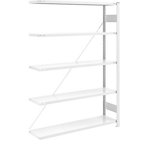AntiBak®-Steckregal, antibakteriell, Regalhöhe 2000 mm, Anbauregal, Fachbodenbreite 1300 mm, Fachbodentiefe 400 mm.