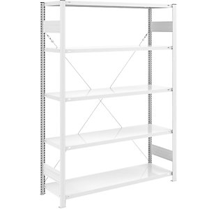 AntiBak®-Steckregal, antibakteriell, Regalhöhe 2000 mm, Grundregal, Fachbodenbreite 1300 mm, Fachbodentiefe 500 mm.