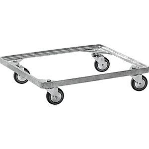 Fahrgestell für Stapelkorb, verzinkt, LxB 530 x 420 mm.