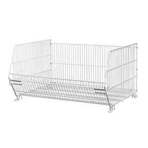 Stapelkorb, zerlegbar, LxBxH 775 x 577 x 400 mm, reinweiß.