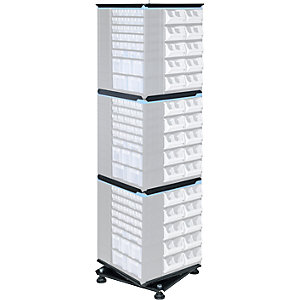 Drehständer VARIOPLUS PRO, HxBxT 1710 x 445 x 445 mm, individuell bestückbar.