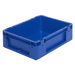Industriebehälter, Volumen 10 l, LxBxH 400 x 300 x 120 mm, VE 5 Stk, blau.