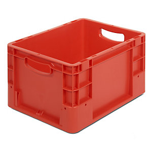 Industriebehälter, Volumen 20 l, LxBxH 400 x 300 x 220 mm, VE 5 Stk, rot.