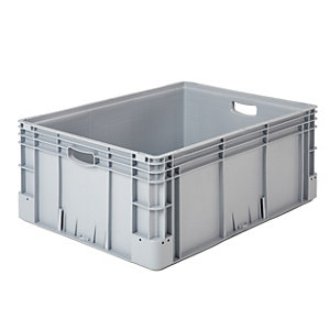 Industriebehälter, Volumen 132 l, LxBxH 800 x 600 x 320 mm, grau.