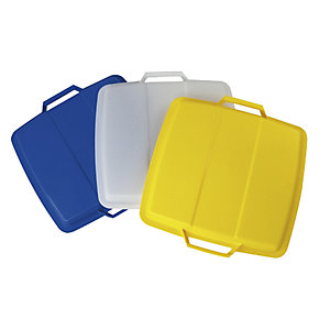 Steckdeckel, mit 2 Handgriffen, für Inhalt 90 l, lose aufliegend, gelb.